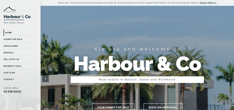 Harbour and Co real estate website